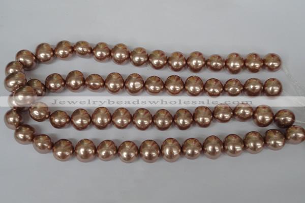 CSB141 15.5 inches 12*15mm – 13*16mm oval shell pearl beads
