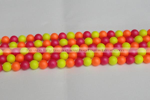 CSB1429 15.5 inches 12mm matte round shell pearl beads wholesale