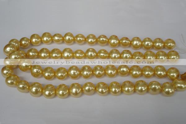 CSB143 15.5 inches 12*15mm – 13*16mm oval shell pearl beads