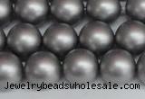 CSB1444 15.5 inches 12mm matte round shell pearl beads wholesale