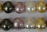 CSB156 15.5 inches 12*15mm – 13*16mm oval mixed color shell pearl beads