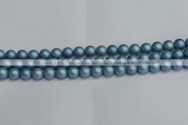 CSB1713 15.5 inches 10mm round matte shell pearl beads wholesale