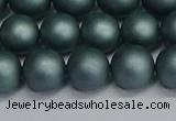 CSB1724 15.5 inches 12mm round matte shell pearl beads wholesale