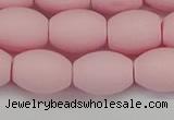 CSB2101 15.5 inches 10*14mm rice matte shell pearl beads