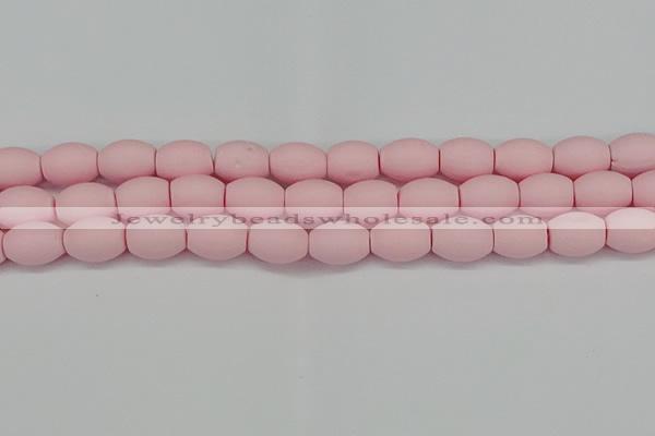 CSB2101 15.5 inches 10*14mm rice matte shell pearl beads