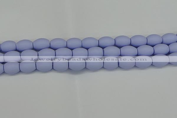 CSB2102 15.5 inches 10*14mm rice matte shell pearl beads