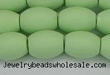 CSB2103 15.5 inches 10*14mm rice matte shell pearl beads