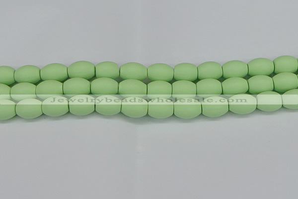CSB2103 15.5 inches 10*14mm rice matte shell pearl beads