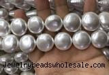 CSB2130 15.5 inches 20mm flat round shell pearl beads wholesale