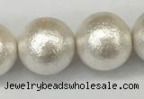 CSB2206 15.5 inches 16mm round wrinkled shell pearl beads wholesale