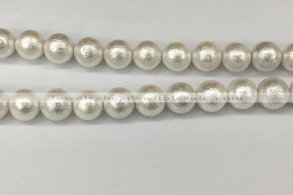 CSB2206 15.5 inches 16mm round wrinkled shell pearl beads wholesale