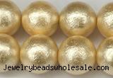 CSB2224 15.5 inches 12mm round wrinkled shell pearl beads wholesale