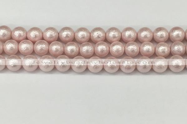 CSB2233 15.5 inches 10mm round wrinkled shell pearl beads wholesale