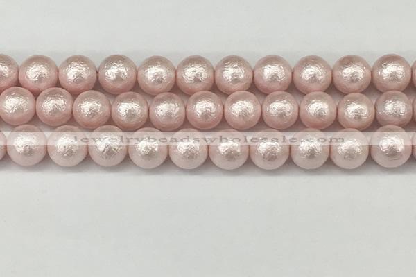 CSB2234 15.5 inches 12mm round wrinkled shell pearl beads wholesale