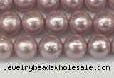 CSB2240 15.5 inches 4mm round wrinkled shell pearl beads wholesale