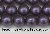 CSB2270 15.5 inches 4mm round wrinkled shell pearl beads wholesale