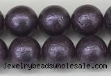 CSB2272 15.5 inches 8mm round wrinkled shell pearl beads wholesale