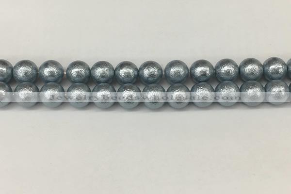 CSB2283 15.5 inches 10mm round wrinkled shell pearl beads wholesale
