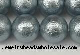 CSB2284 15.5 inches 12mm round wrinkled shell pearl beads wholesale