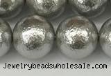 CSB2306 15.5 inches 16mm round wrinkled shell pearl beads wholesale