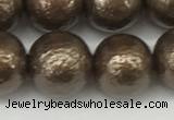 CSB2314 15.5 inches 12mm round wrinkled shell pearl beads wholesale