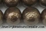 CSB2315 15.5 inches 14mm round wrinkled shell pearl beads wholesale