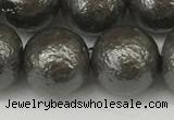 CSB2326 15.5 inches 16mm round wrinkled shell pearl beads wholesale