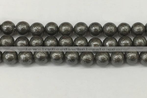 CSB2326 15.5 inches 16mm round wrinkled shell pearl beads wholesale