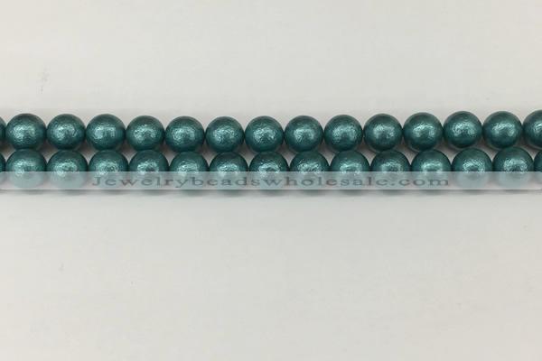 CSB2332 15.5 inches 8mm round wrinkled shell pearl beads wholesale