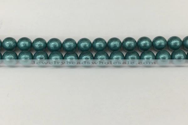 CSB2333 15.5 inches 10mm round wrinkled shell pearl beads wholesale