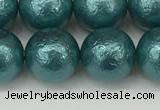 CSB2335 15.5 inches 14mm round wrinkled shell pearl beads wholesale