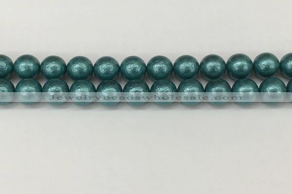 CSB2335 15.5 inches 14mm round wrinkled shell pearl beads wholesale
