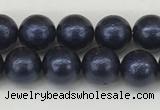 CSB2340 15.5 inches 4mm round wrinkled shell pearl beads wholesale