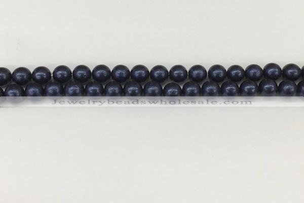 CSB2340 15.5 inches 4mm round wrinkled shell pearl beads wholesale