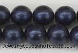 CSB2341 15.5 inches 6mm round wrinkled shell pearl beads wholesale