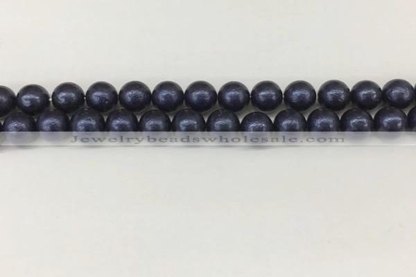 CSB2342 15.5 inches 8mm round wrinkled shell pearl beads wholesale