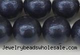 CSB2344 15.5 inches 12mm round wrinkled shell pearl beads wholesale