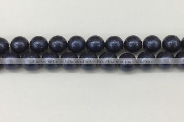 CSB2345 15.5 inches 14mm round wrinkled shell pearl beads wholesale