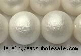 CSB2365 15.5 inches 14mm round matte wrinkled shell pearl beads