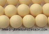 CSB2381 15.5 inches 6mm round matte wrinkled shell pearl beads