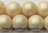 CSB2394 15.5 inches 12mm round matte wrinkled shell pearl beads