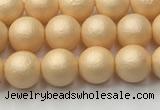 CSB2400 15.5 inches 4mm round matte wrinkled shell pearl beads