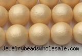 CSB2401 15.5 inches 6mm round matte wrinkled shell pearl beads