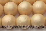 CSB2402 15.5 inches 8mm round matte wrinkled shell pearl beads