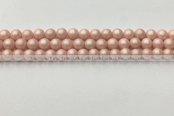 CSB2411 15.5 inches 6mm round matte wrinkled shell pearl beads