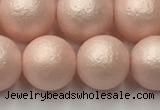 CSB2414 15.5 inches 12mm round matte wrinkled shell pearl beads