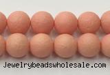 CSB2420 15.5 inches 4mm round matte wrinkled shell pearl beads