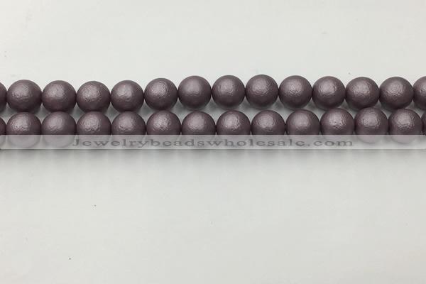 CSB2443 15.5 inches 10mm round matte wrinkled shell pearl beads
