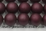CSB2451 15.5 inches 6mm round matte wrinkled shell pearl beads