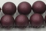 CSB2453 15.5 inches 10mm round matte wrinkled shell pearl beads